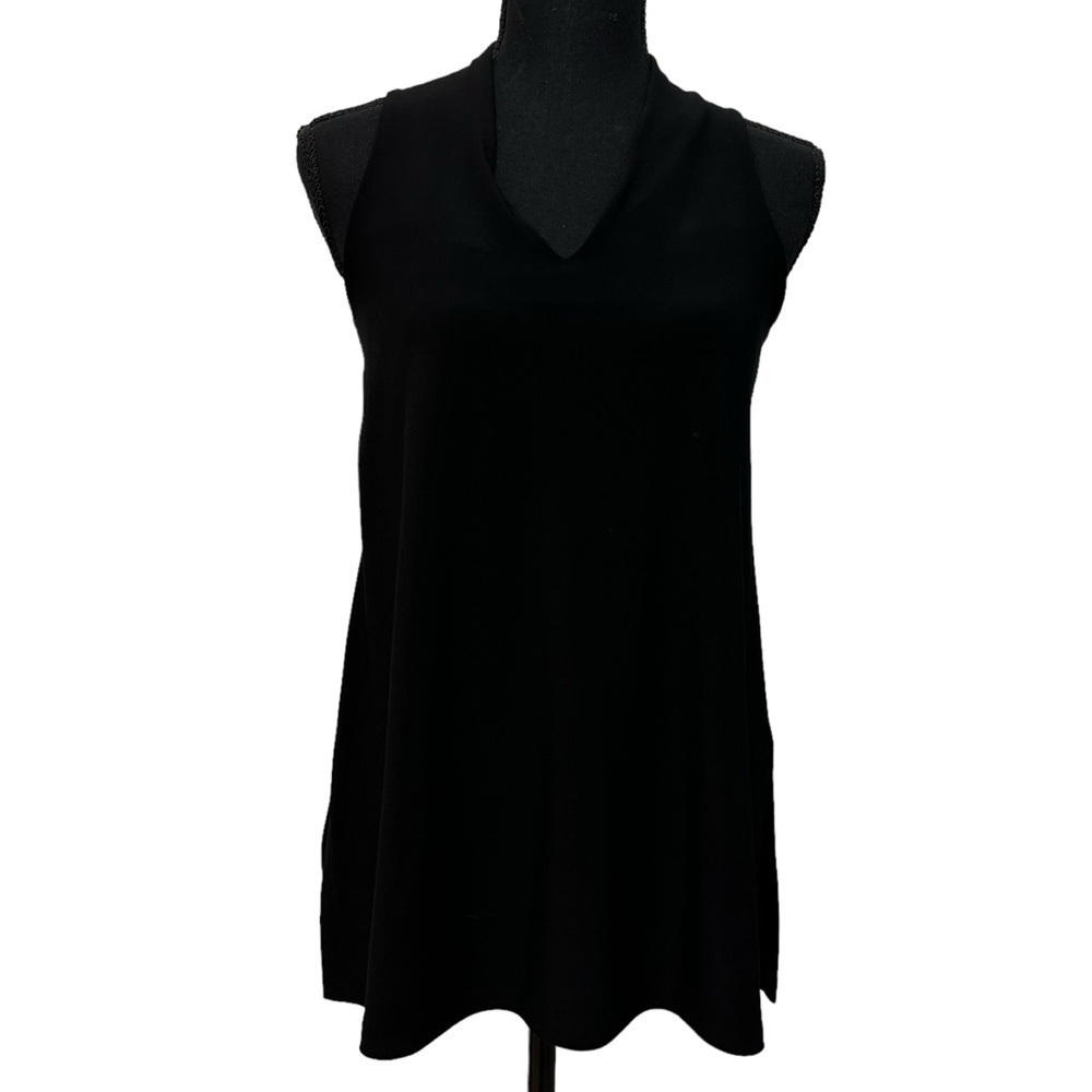 Sympli Top Blouse Sleeveless Black Travel Minimalist Work Casual Lagenlook 2